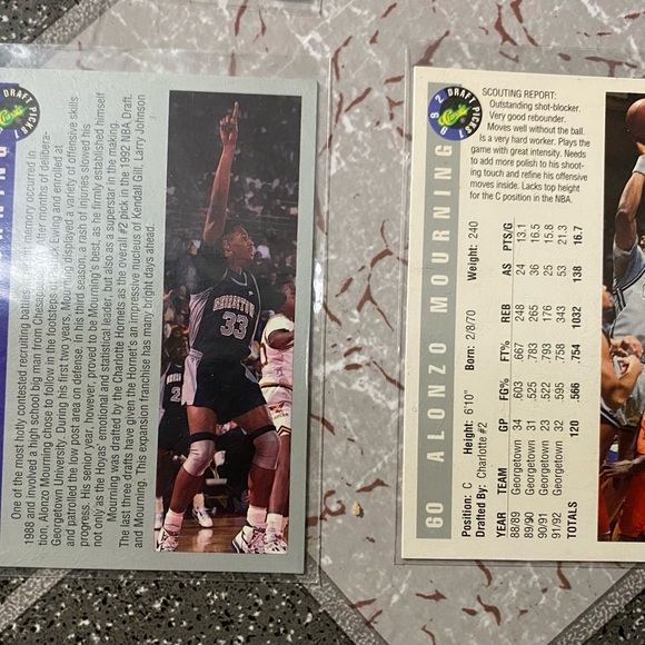 Alonzo Mourning 1992 Classic 4 card lot number 1 of 5600 Four Sport Draft Pick # - Picture 11 of 12